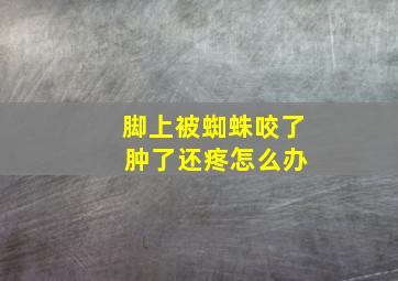 脚上被蜘蛛咬了 肿了还疼怎么办